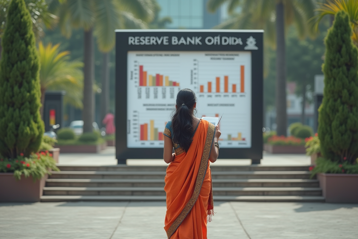 Jeune femme indienne devant un tableau d