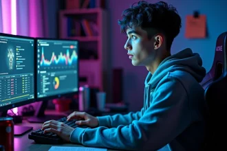 Joueur de League of Legends regardant ses statistiques de temps de jeu sur un site alternatif à Wasted on LoL